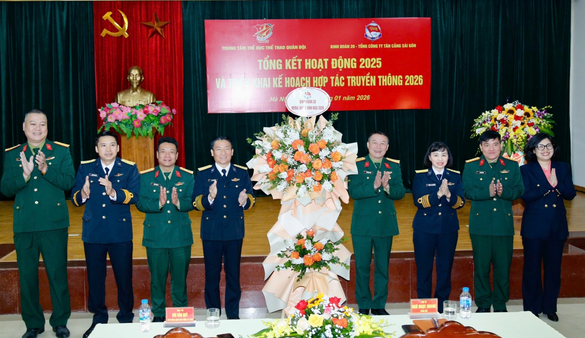 Tân Cảng Sài Gòn và Trung tâm Thể dục Thể thao Quân đội triển khai kế hoạch truyền thông 2026 cho đội bóng chuyền Thể Công - Tân Cảng