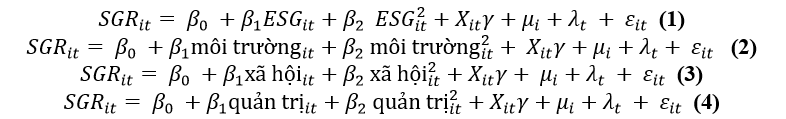 Đánh giá tác động phi tuyến tính của hoạt động ESG đến tăng trưởng bền vững của doanh nghiệp Việt Nam