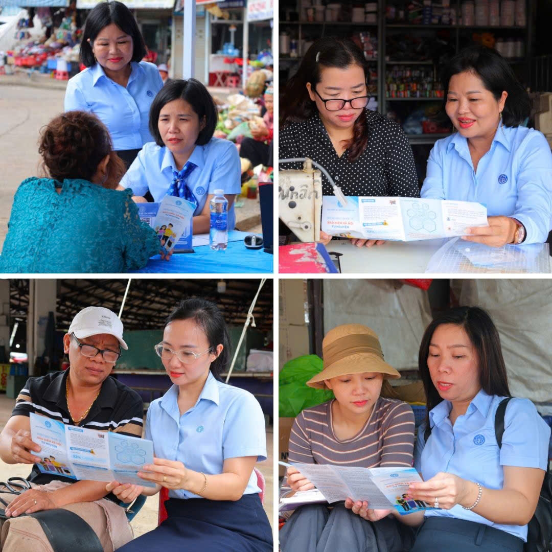 Quảng Trị: Một buổi truyền thông cộng đồng có 70 tiểu thương tham gia bảo hiểm xã hội tự nguyện